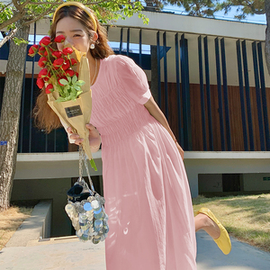 法式超好看天丝连衣裙女夏轻奢高级感气质绝美宽松显瘦莱赛尔裙子图片