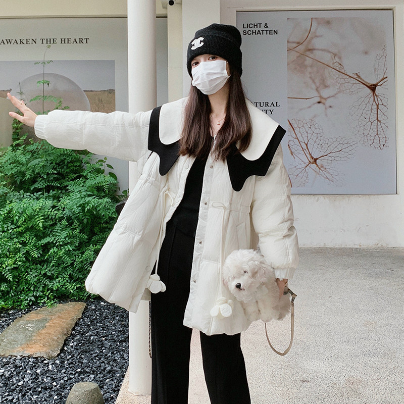 【新款】现货海军领70绒羽绒服设计款2406P255K368,女装孕妇装,Mushroom