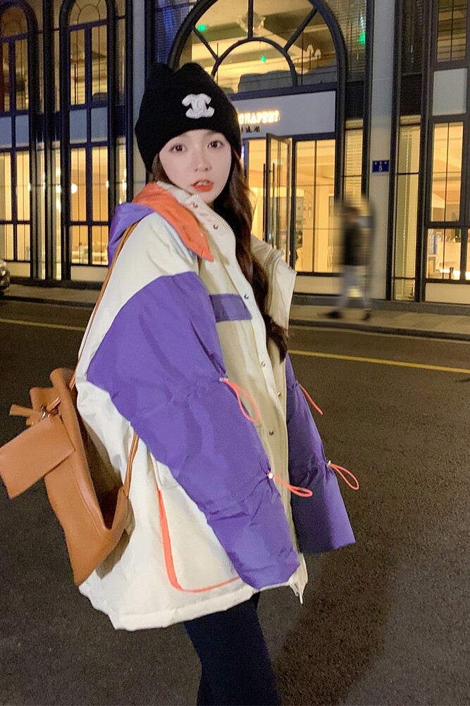 【标90绒】大货已下撞色羽绒服2268p295k438,女装羽绒服,Mushroom