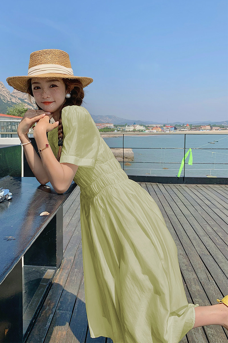 法式超好看天丝连衣裙女夏轻奢高级感气质绝美宽松显瘦莱赛尔裙子,女装连衣裙,Mushroom