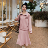 【2022春】7天出货可爱学院风卫衣裙套装011-951-p140-k198，女装卫衣/绒衫，Mushroom