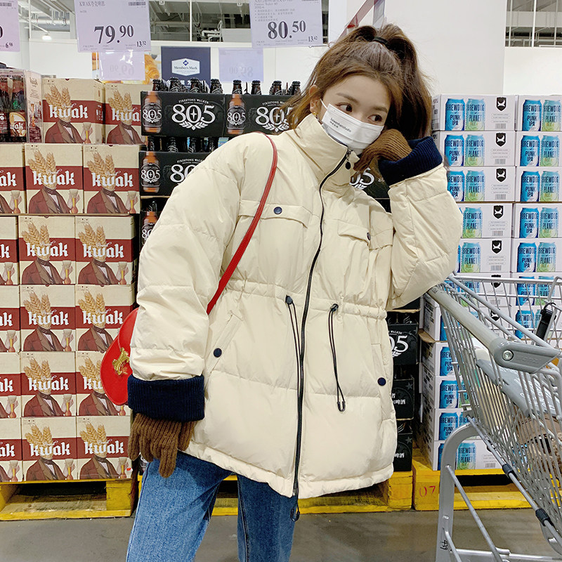 【双12主推】提供买家秀灯芯绒撞色拼接标90白鸭绒羽绒服2269p2,女装羽绒服,Mushroom