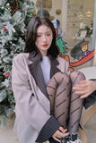 【2022春】出货中oversized领口拼接西装011-950-p115-k168，女装西装，Mushroom