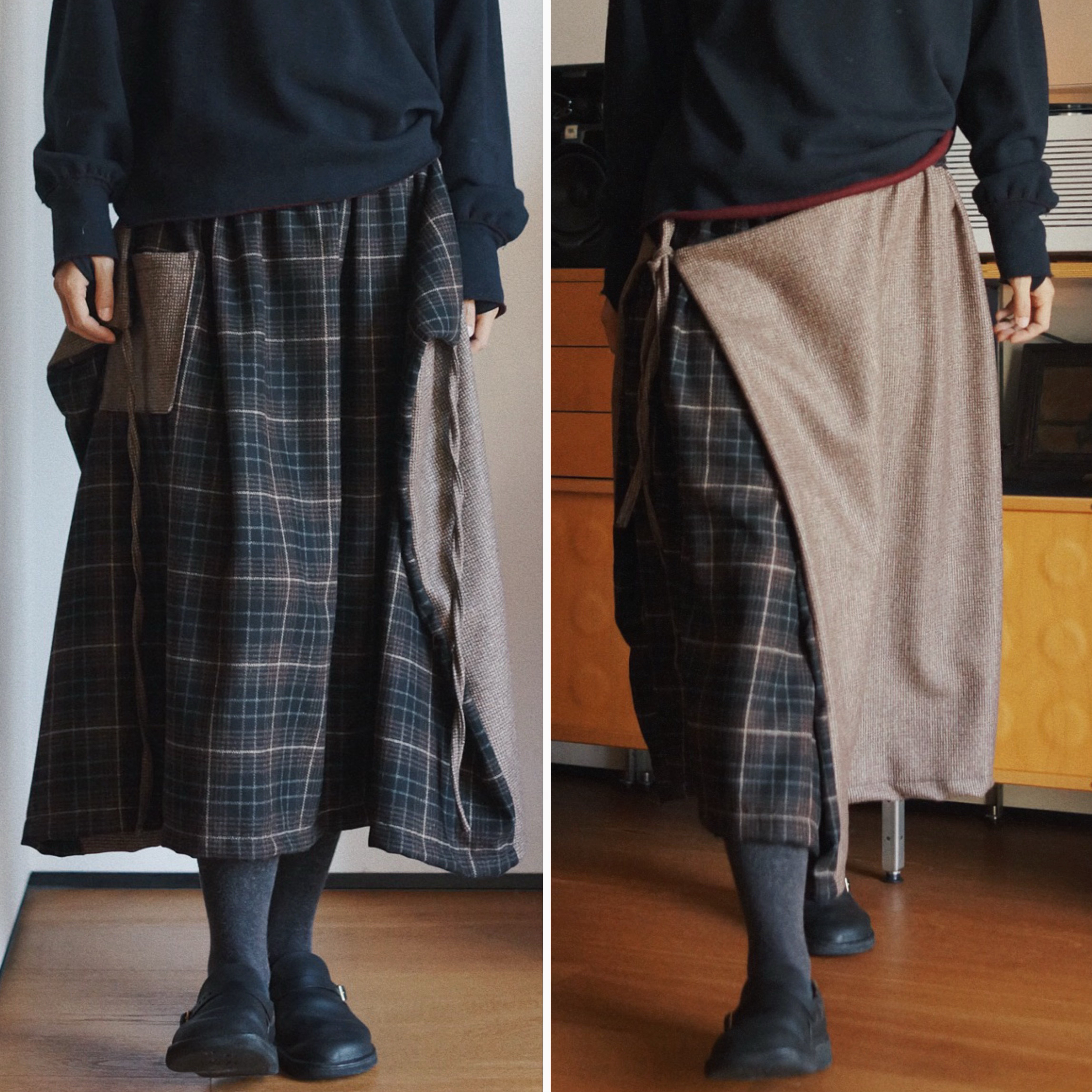 时舟长裙伞裙复古大廓形多种穿发