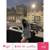 半裙 猫酱紫灰色亮闪卫衣外套 休闲裤 直播间