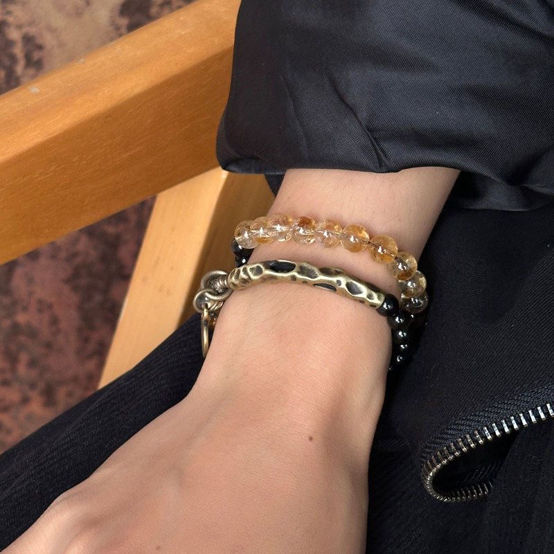 原创复古金色黄塔晶金曜石手串个性民族风黄水晶手链黄晶中性饰品,饰品/流行首饰/时尚饰品新,手链,淘宝优惠券,粉丝福利购,淘宝优惠卷