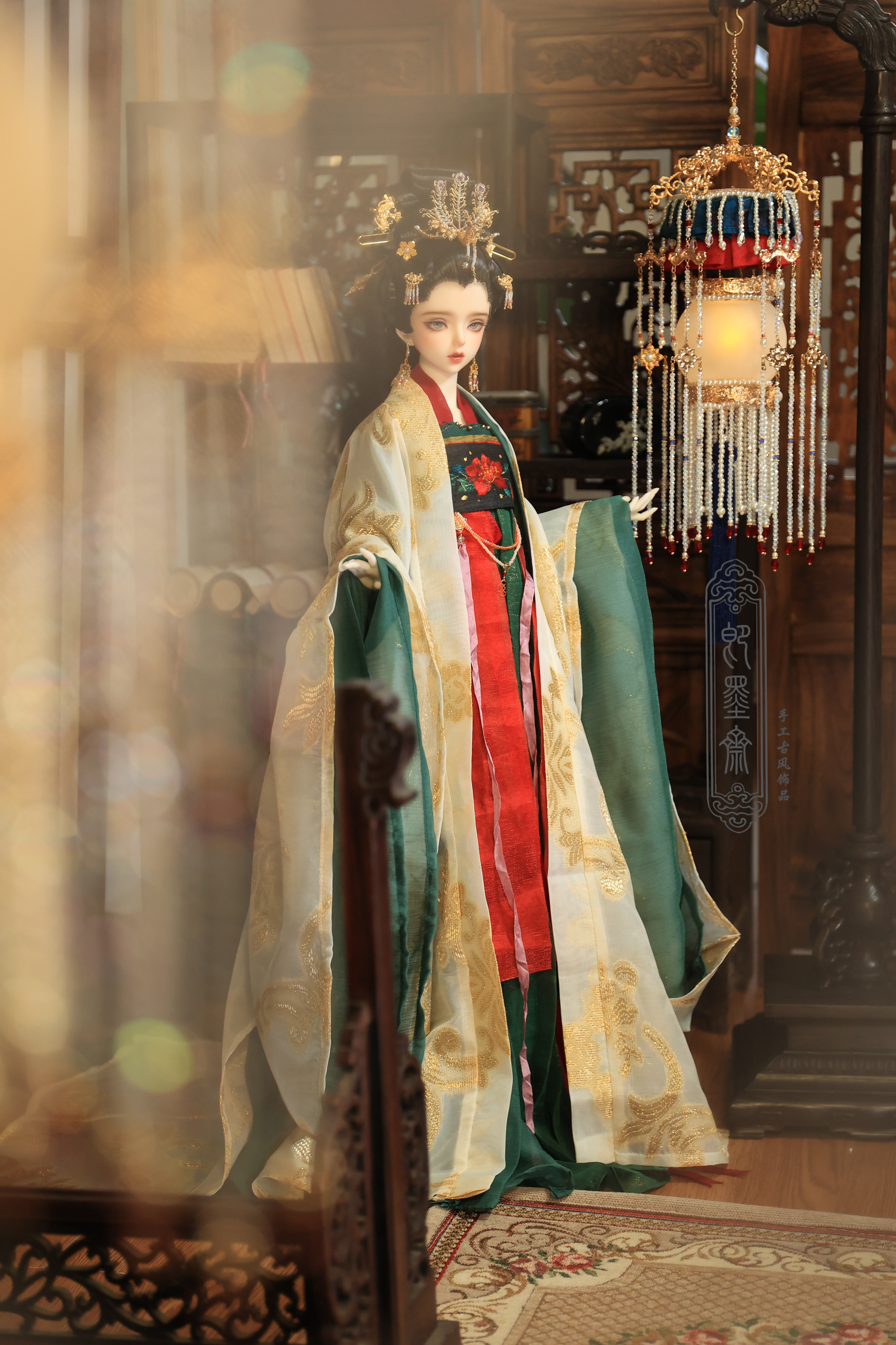 【即墨斋】BJD娃娃仿古幻彩琉璃羊角灯—再贩