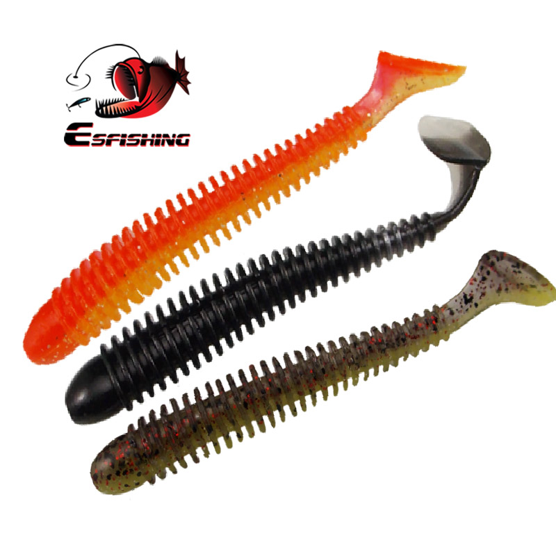 螺旋T尾路亚软饵假饵翘嘴鲈鱼