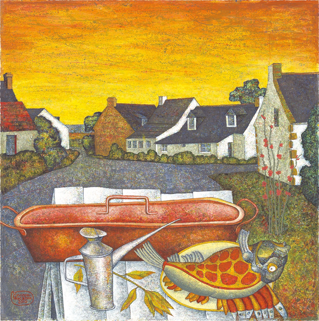 金鱼,大师油画,现代艺术装饰,艺术装饰画,数字油画订做,油画静物