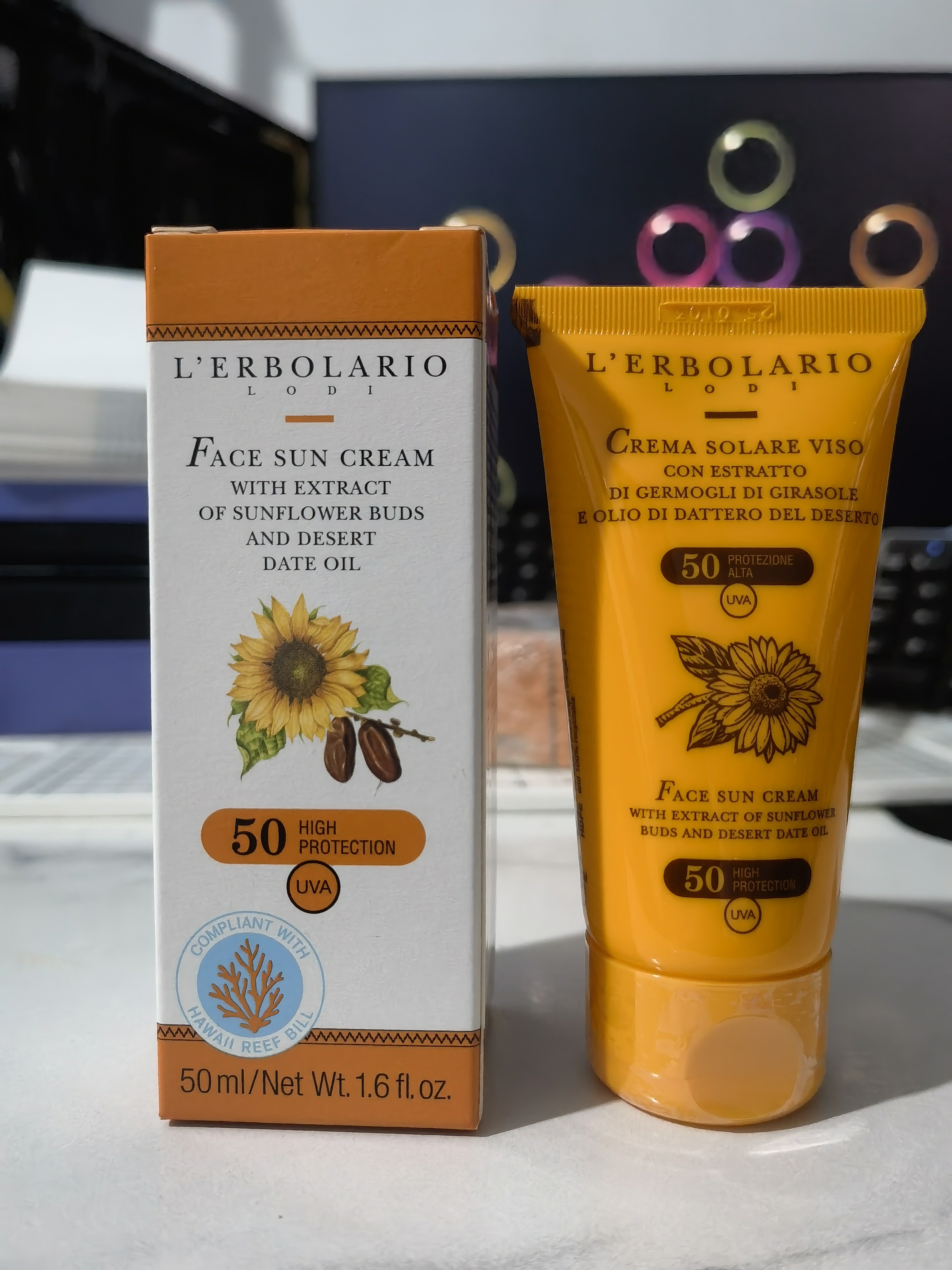 现货意大利Lerbolario高倍防晒霜50倍柔嫩补水抵御风沙阳光侵袭