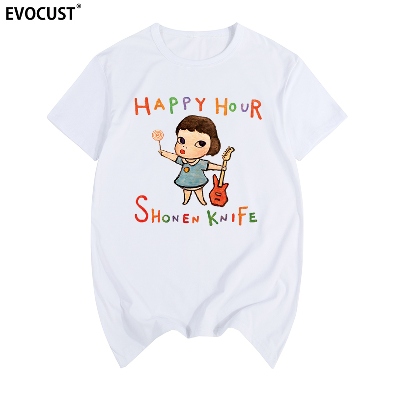 奈良美智短袖T恤棒棒糖吉他卡通动漫日系女孩男休闲复古涂鸦趣味