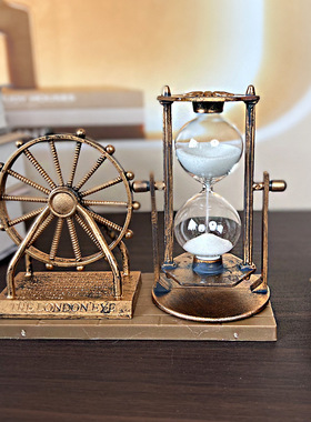 I0332 创意学生礼物复古摩天轮流沙沙漏摆件 家居装饰摆件工艺品