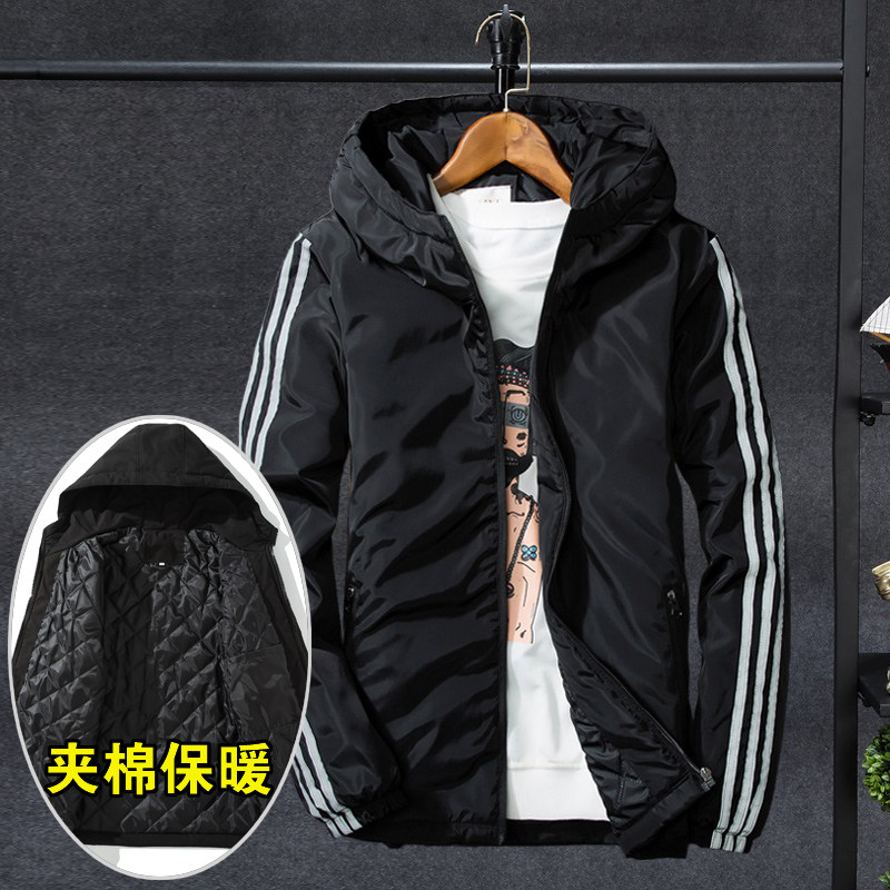 2025新款秋冬季男士二棉外套棉服大码宽松夹棉薄款棉衣男200斤潮