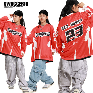 儿童街舞潮服套装hiphop炸街酷帅童装演出服男女童嘻哈舞蹈潮服装