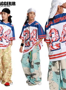 Swagger.JR儿童街舞潮服宽松上衣跳舞裤子套装男童少儿童装演出服