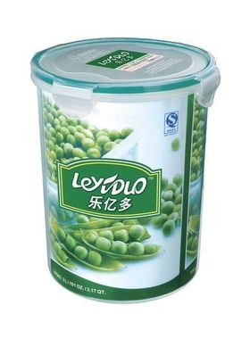 乐亿多保鲜盒保鲜盒 塑料密封防漏圆形保鲜盒 储物盒YP043 3000ml
