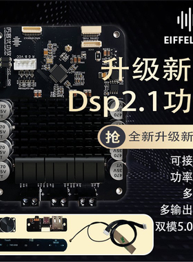DSP数字发烧立体声重低音tws板功放从无线音箱70wx2+140w支持软件