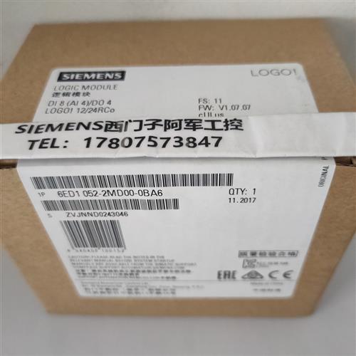 6ED1052-2MD00-0BA6LOGO!逻辑模块6ED1052-1MD00-0BA6现货