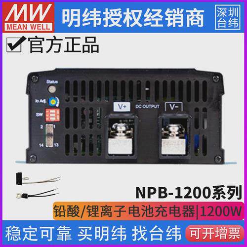 台湾明纬NPB-1200系列超宽输出智能充电器12V24V48V电源