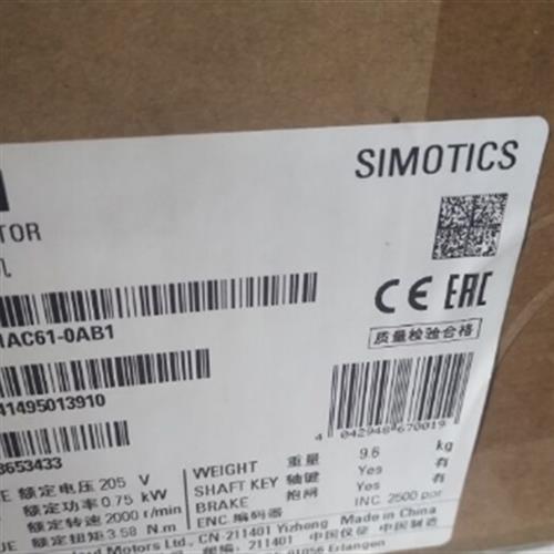 全新1P 1FL6061-1AC61-0AB1V90伺服电机1FL6061-1AC61-0AB1