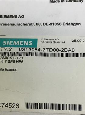 G120变频器6SL3054-7TD00-2BA0全新原装6SL3054-7TD00-2BA0