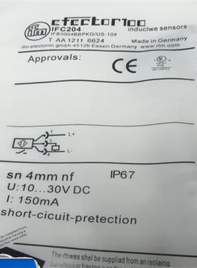IFM德国接近开关IFC204 IFC205 IFC206 IFC207感应式传感器