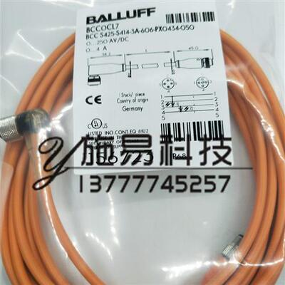 现货巴鲁夫连接线BCC0CJTBCC S425-S424-3A-304-VX44T2-030
