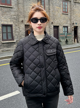 大码女装轻薄款短款棉服外套棉袄
