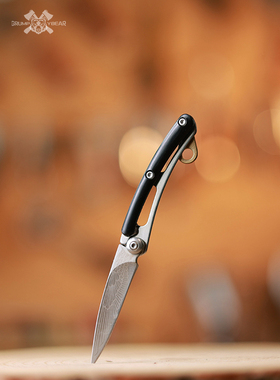 G&B折叠水果刀不锈钢便捷随身钥匙刀迷你小刀家用瓜果削皮拆快递