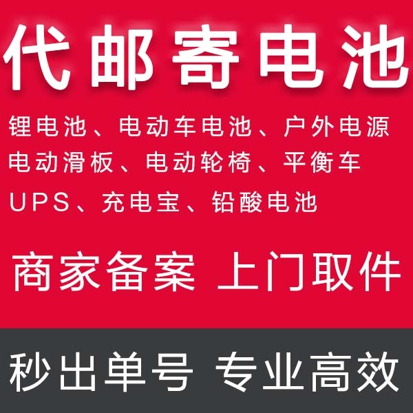 代邮寄锂电池电瓶车电池滑板车平衡车户外电源移动电源充电宝快递