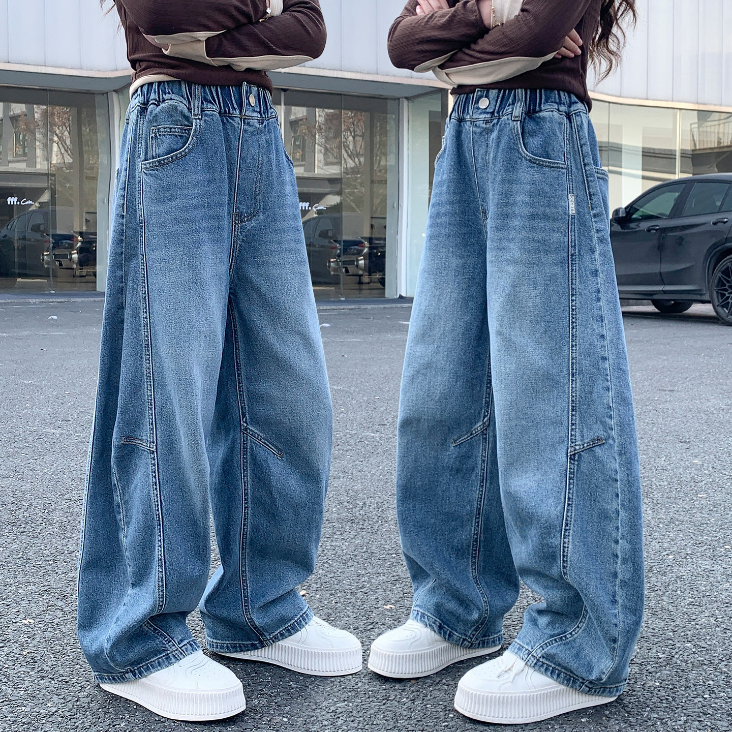 女童弯刀牛仔裤2026新款中大童宽松显瘦阔腿长裤春秋儿童休闲裤子,童装/婴儿装/亲子装,裤子,淘宝优惠券,粉丝福利购,淘宝优惠卷