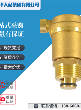 大站力牌PQF-16TL立式自动黄铜排气阀全铜排气阀丝口自动排气阀