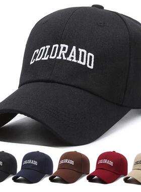 colorado春夏季新款棒球帽子男女显脸小舌帽字母刺绣遮阳帽