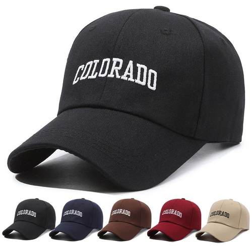 colorado春夏季新款棒球帽子男女显脸小舌帽字母刺绣遮阳帽