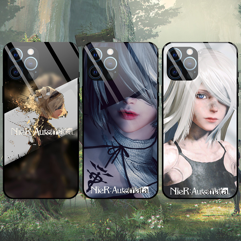 尼尔机械纪元2B小姐姐游戏周边玻璃手机壳苹果华为小米OPPO等现货
