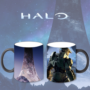 光环无限致远星士官长游戏周边加热变色陶瓷马克杯咖啡杯现货