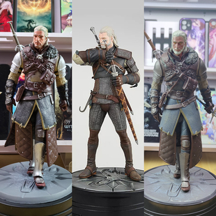 巫师3三狂猎游戏周边杰洛特白狼手办模型人偶玩具公仔摆件现货