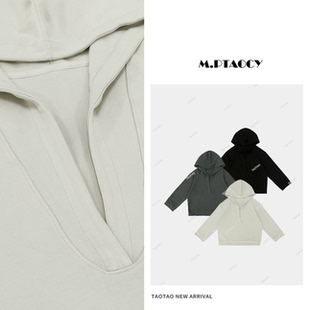 新款 桃桃家 秋季 主角 连帽大V领套头宽松卫衣女619 当仁不让