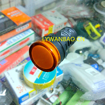 原装爱克斯LED指示灯信号灯AL2202-1A DC.AC24V橙色圆形