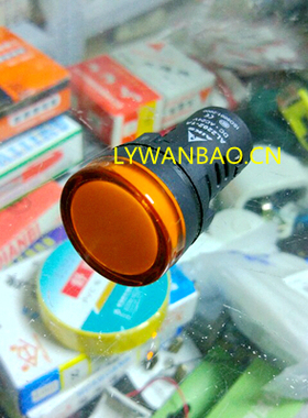 原装爱克斯LED指示灯信号灯AL2202-1A DC.AC24V橙色圆形