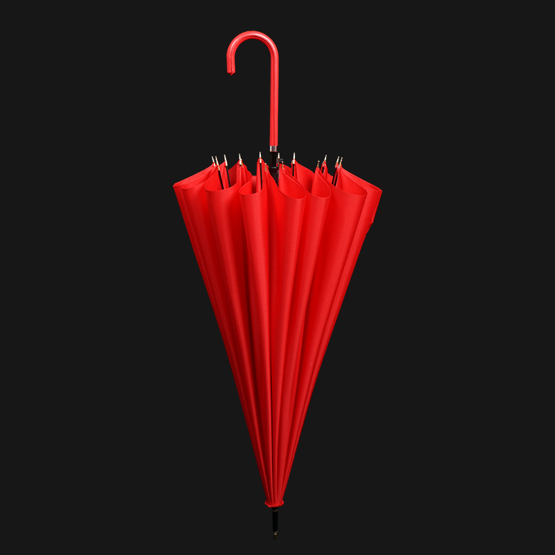 长柄中式中式婚礼出嫁长柄大红伞