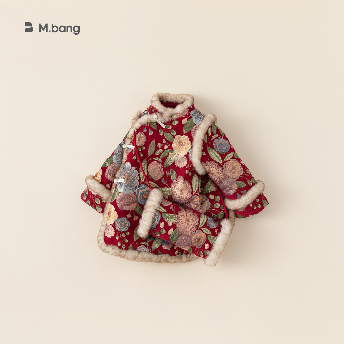 宥宝童装女童新中式盘扣连衣裙儿童拜年服宝宝新年旗袍裙中国风