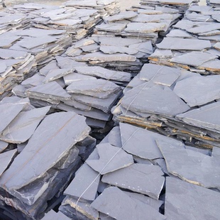 天然青石板不规则 碎拼铺路石 仿古毛石板地砖乱形板片石乡村石材