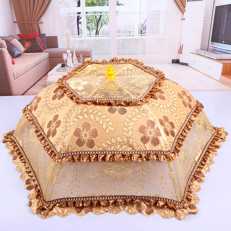 家用大号可折叠圆形防蝇食物罩