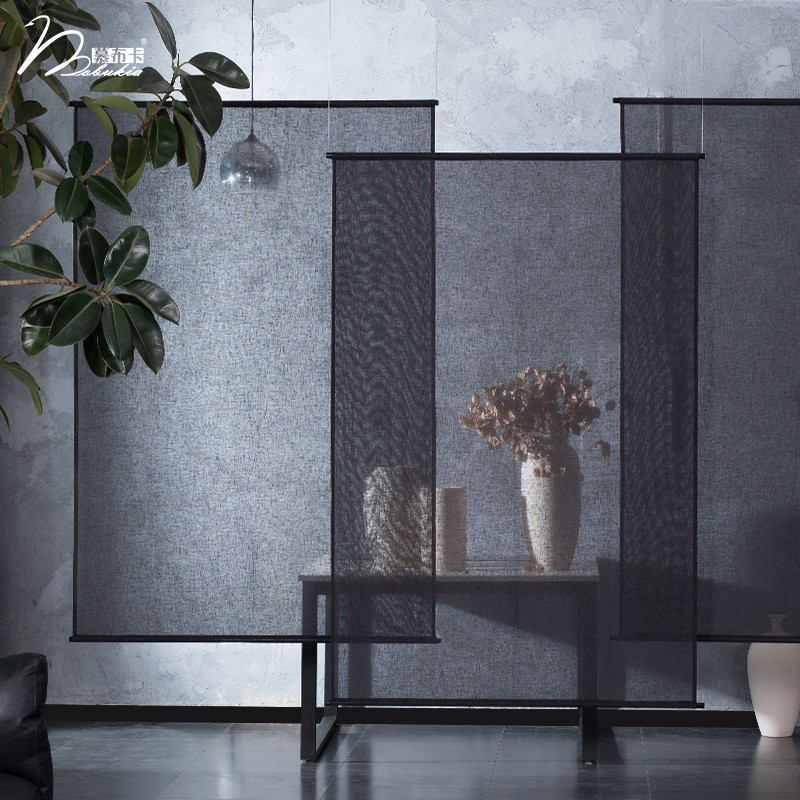 慕布卡亚麻玄关悬挂式帘工业风垂