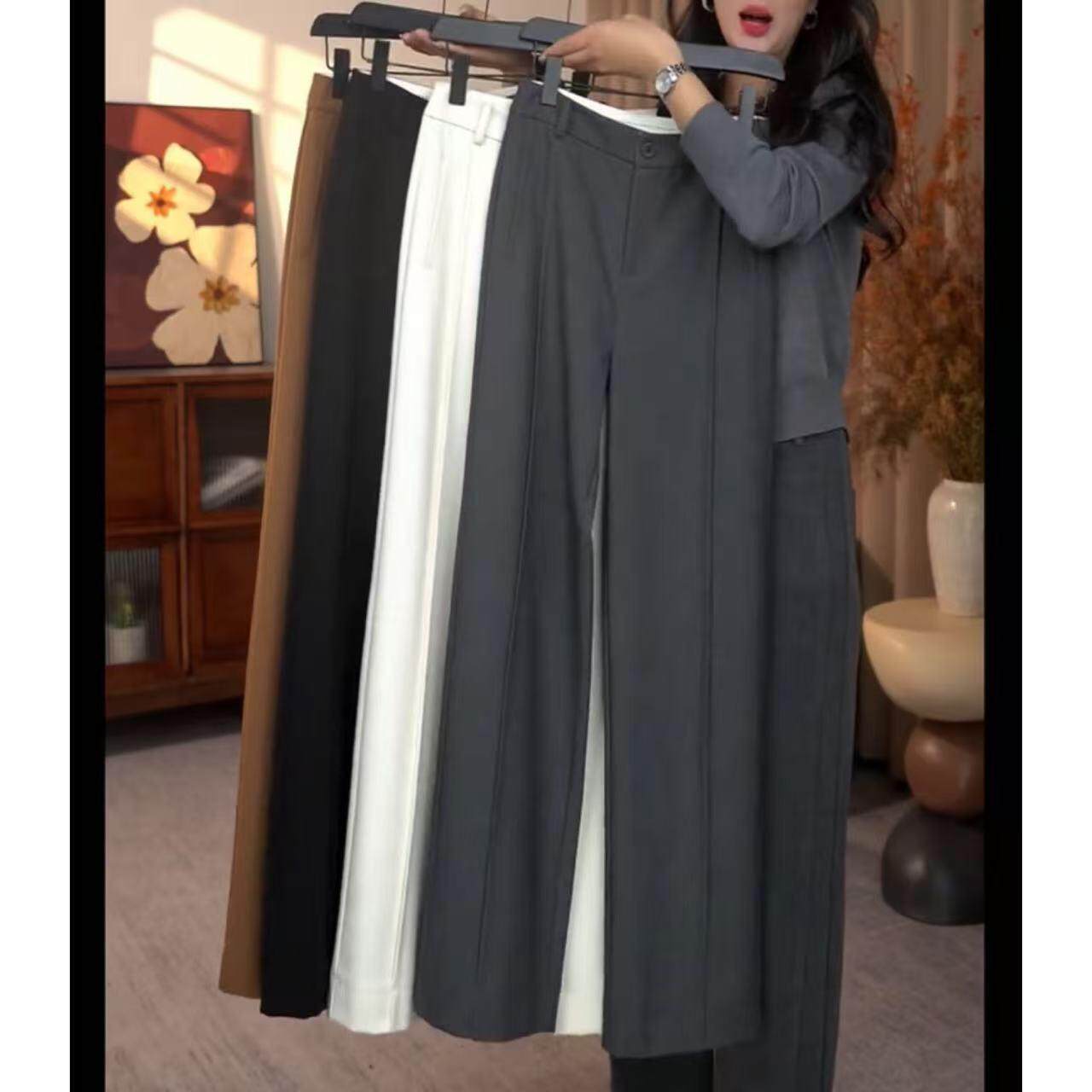 天丝羊毛直筒裤女2026新款春季西装裤窄版阔腿裤高腰显瘦百搭抗皱
