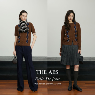安上THE AES｜矜贵德国扬子羊毛 电影感MIU风 复古格调开衫两件套