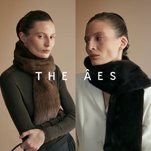 安上THE AES｜慵懒温暖限定VTG丹麦紫金级天鹅绒稀有宝嘉美貂围巾