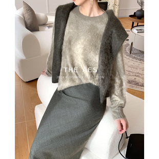 安上THE AES｜阿尔巴斯绒山羊水洗拉绒蓬松 慵懒绒感毛衣