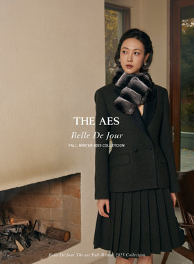 安上THE AES｜尊贵摩登迷人 美利奴羊毛古典沙漏显瘦西装百褶裙套